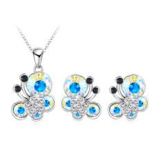 Cheap Crystal Butterfly Jewelry Sets 7colors (PCST0003-B)